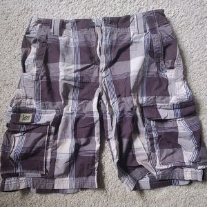 Mens Lee Dungaree Cargo Shorts